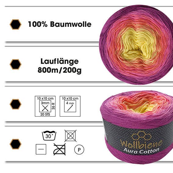 Wollbiene - Aura Cotton Yarn Cake