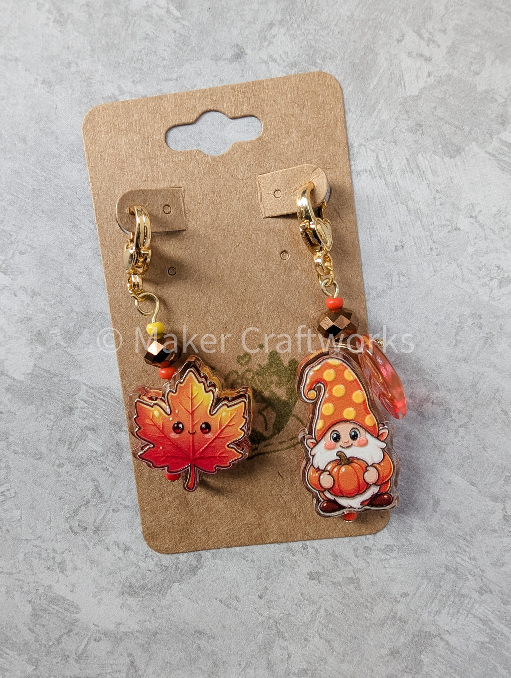 Autumn Gnomie Stitch Marker