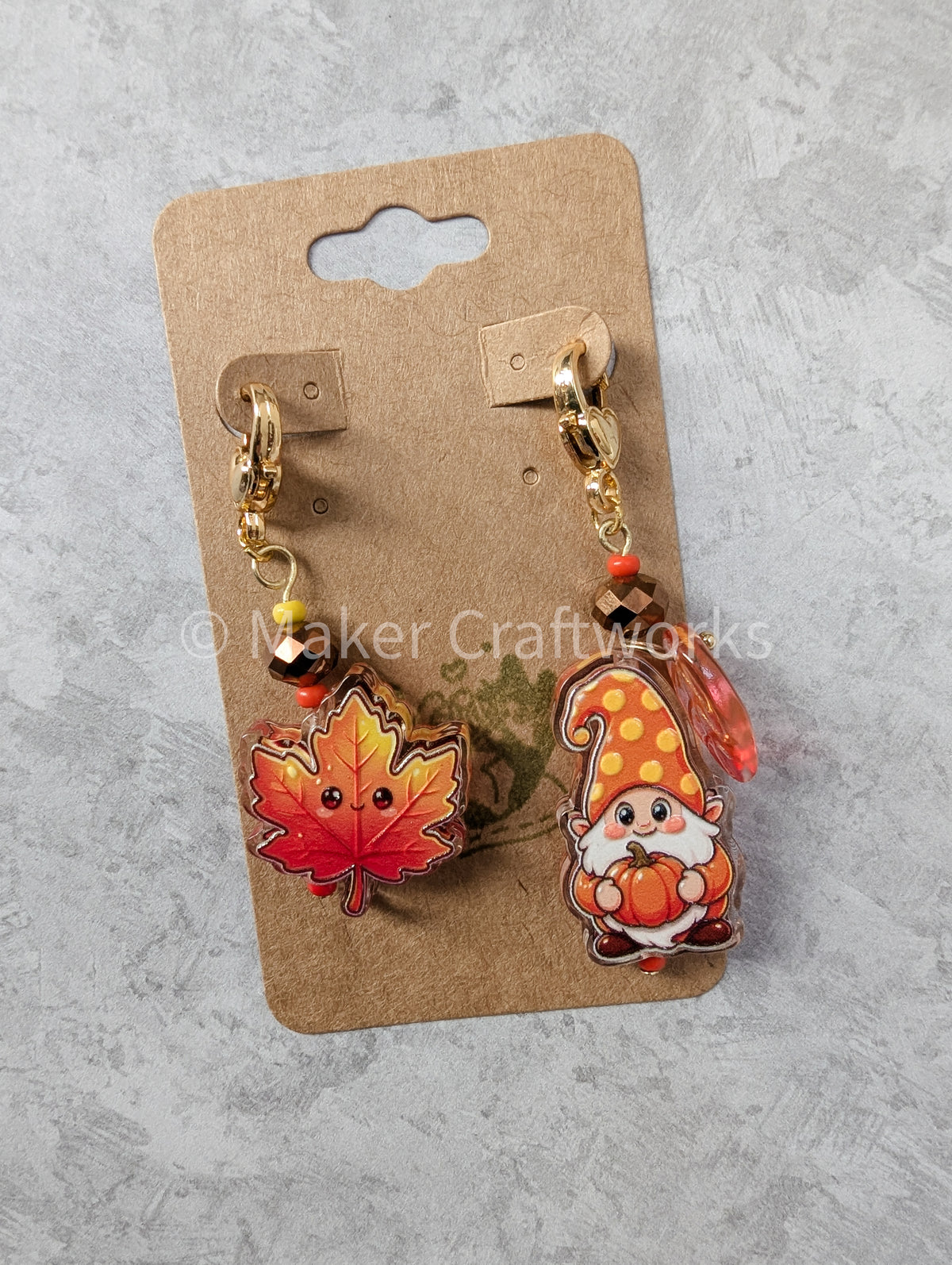 Autumn Gnomie Stitch Marker