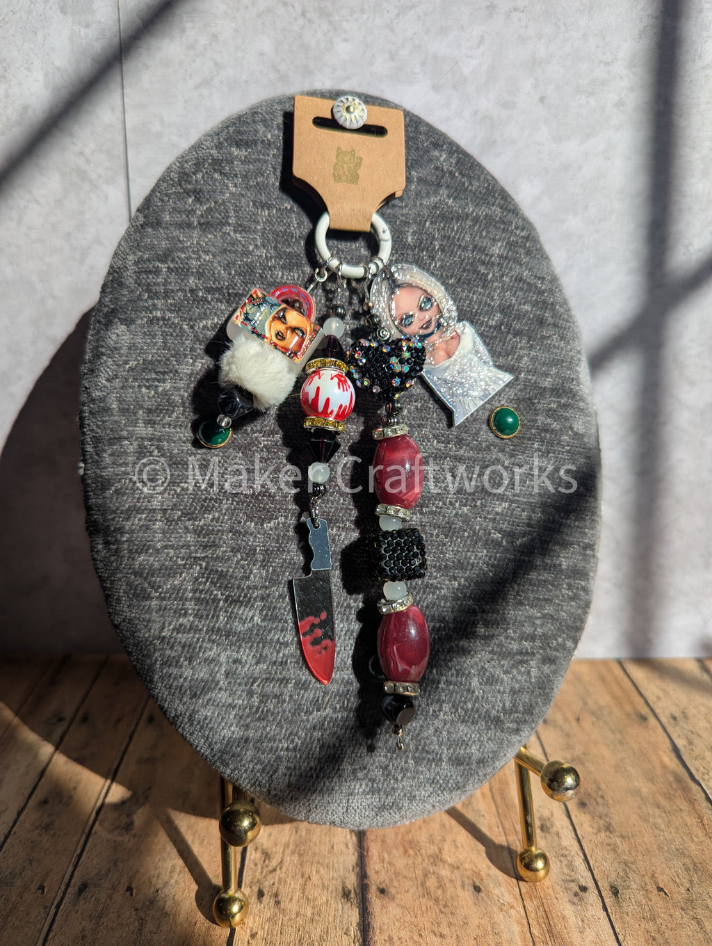 Evil Doll Bride Bag Charm