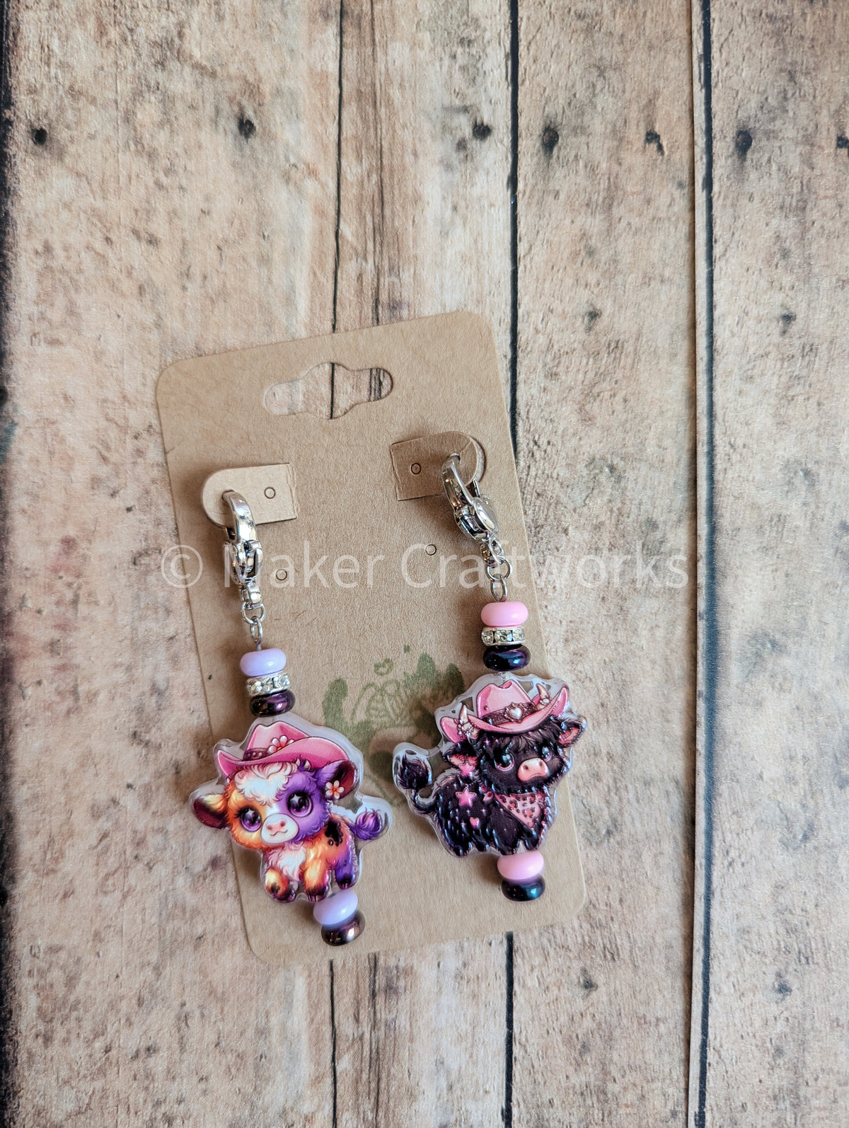 Cowgirl Cow Stitch Markers