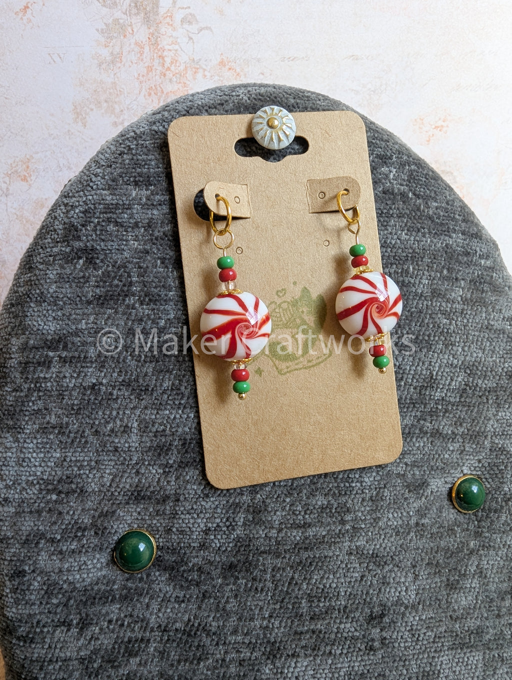 Peppermint Swirl Stitch Markers