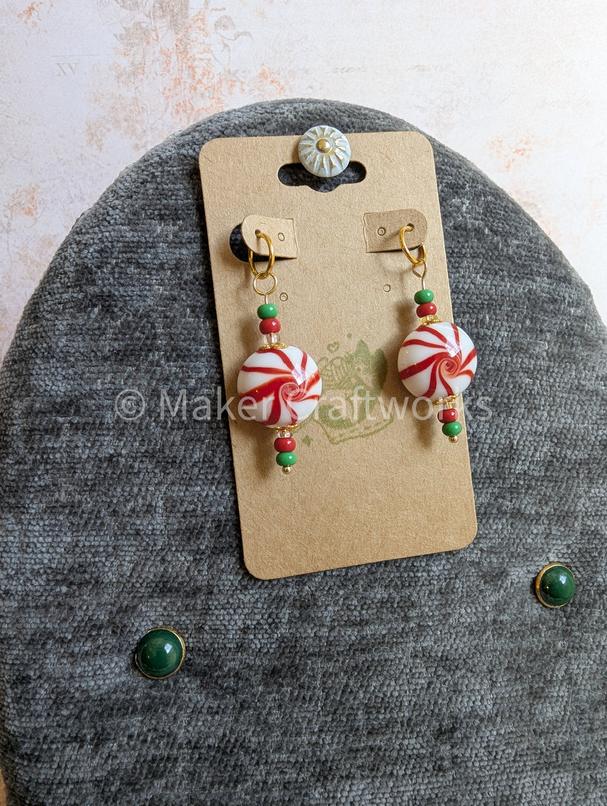 Peppermint Swirl Stitch Markers