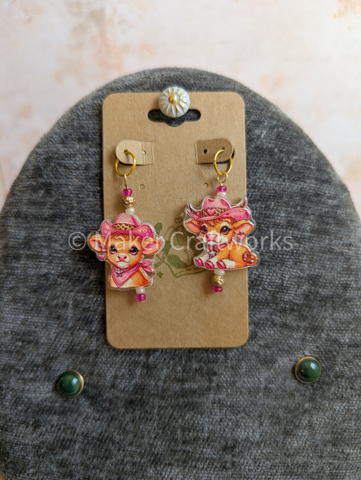 Pink Cow Club Stitch Marker