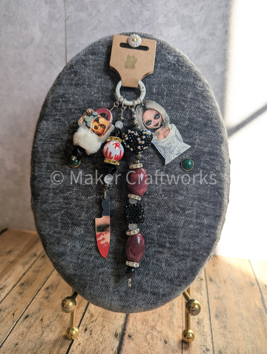 Evil Doll Bride Bag Charm