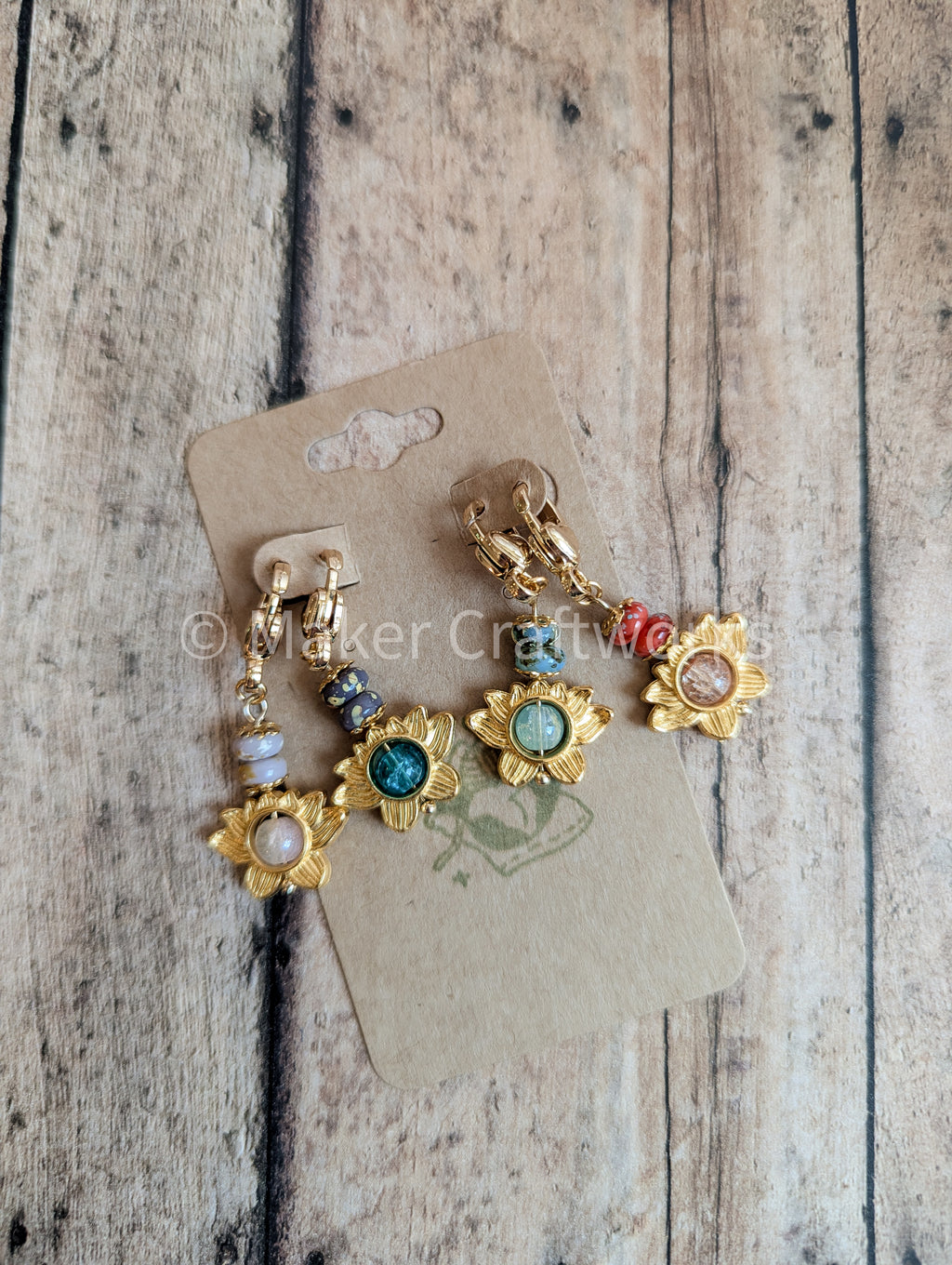 Golden Lotus Pack Stitch Markers
