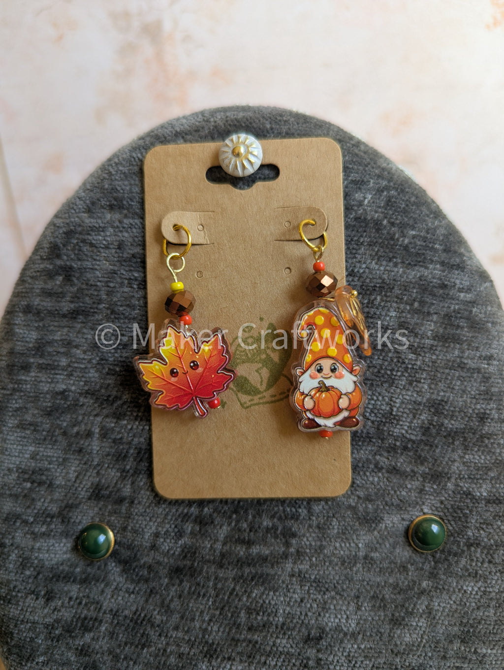 Autumn Gnomie Stitch Marker