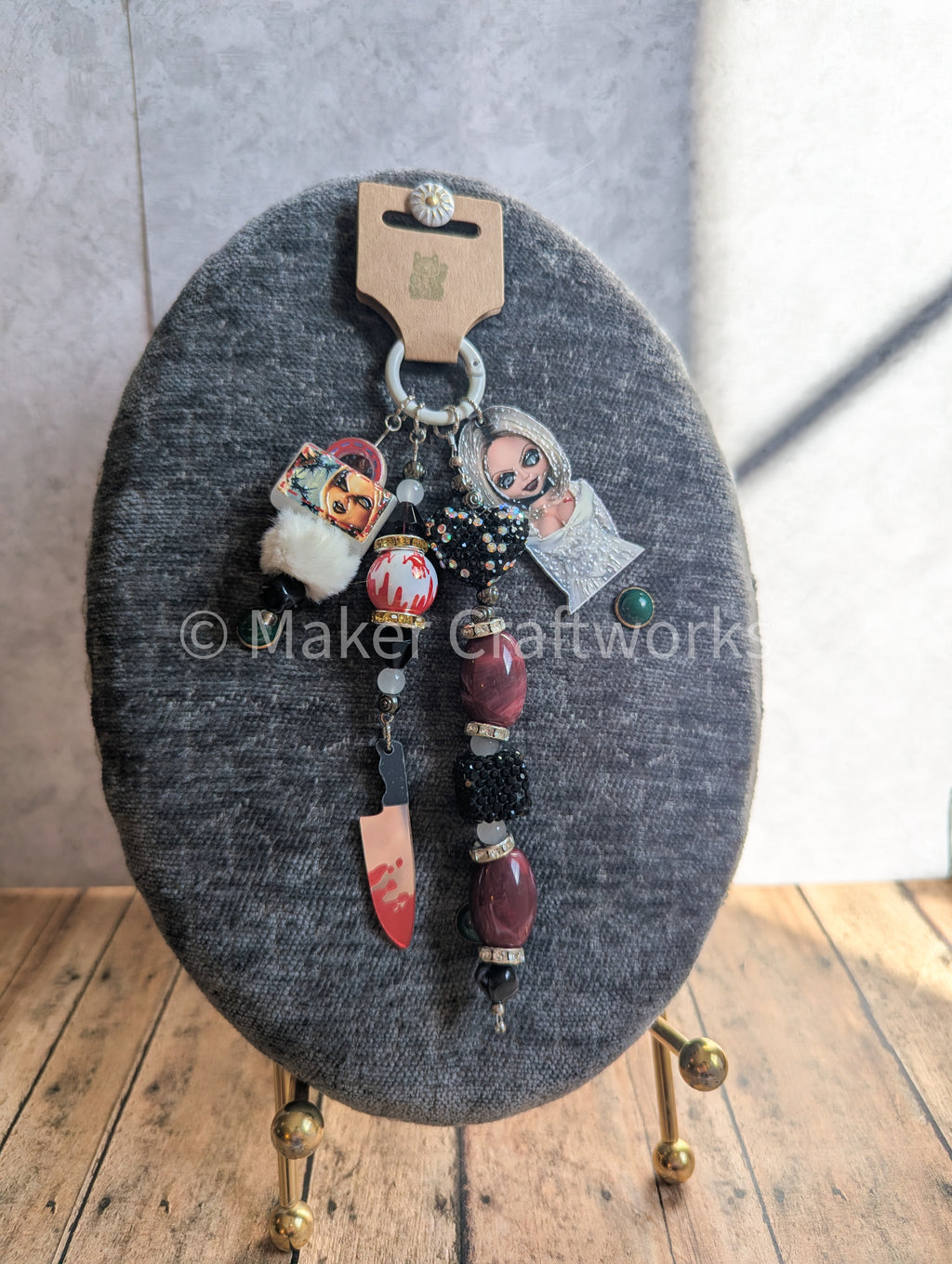 Evil Doll Bride Bag Charm