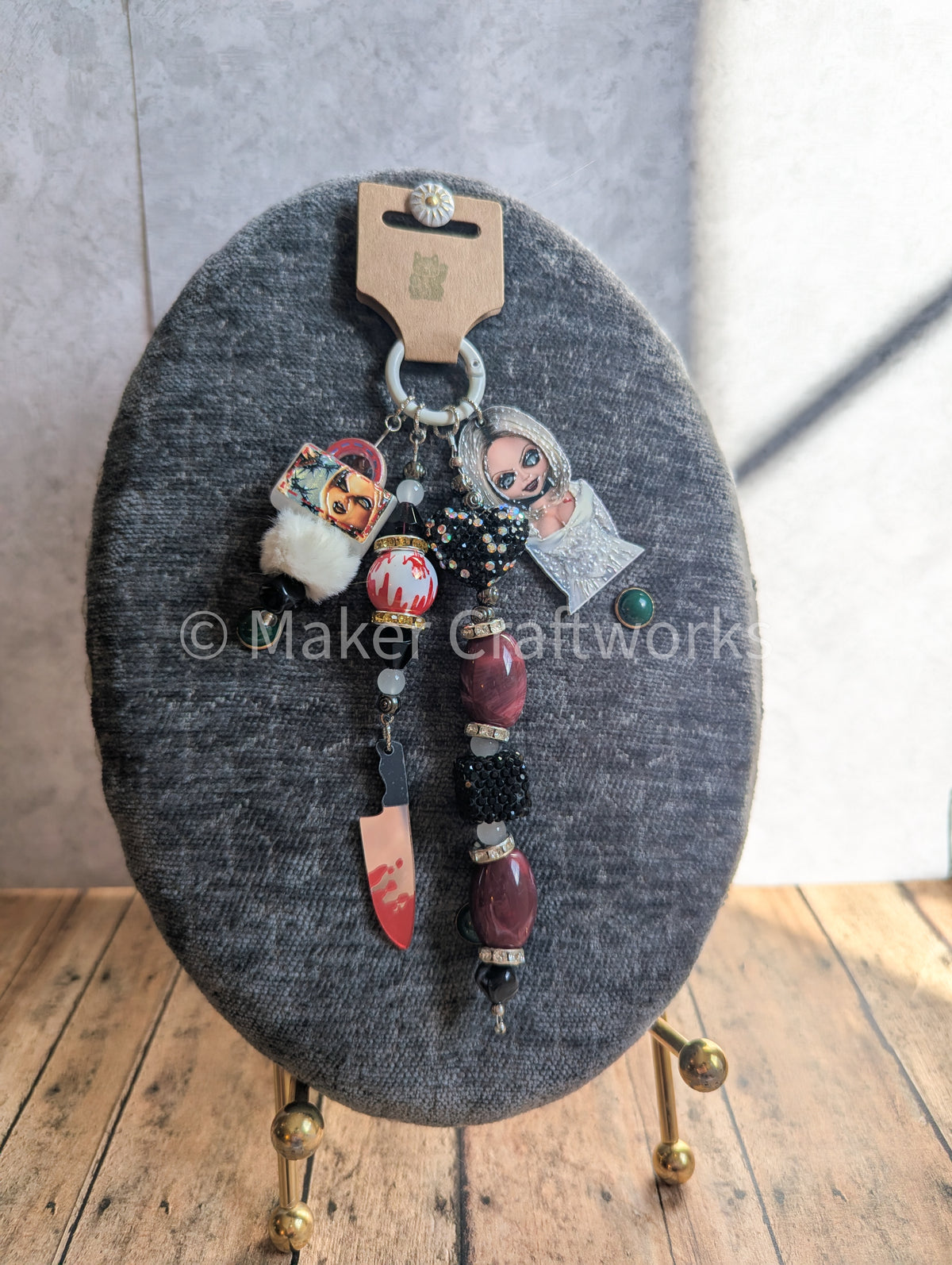 Evil Doll Bride Bag Charm
