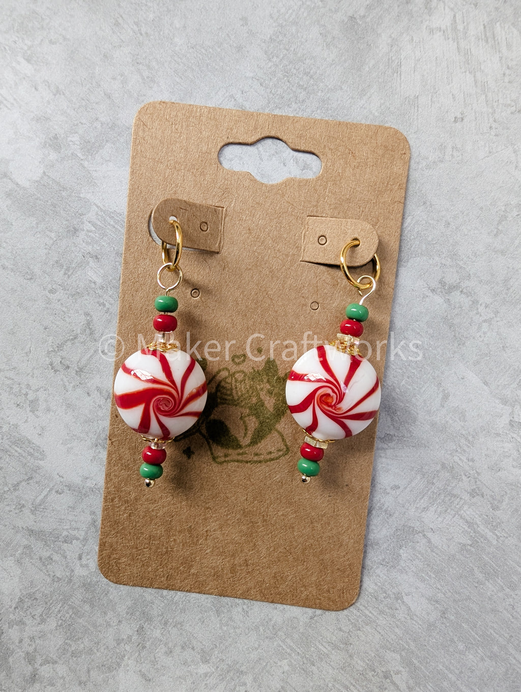 Peppermint Swirl Stitch Markers