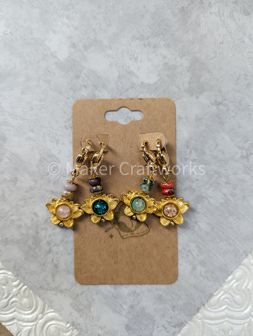 Golden Lotus Pack Stitch Markers