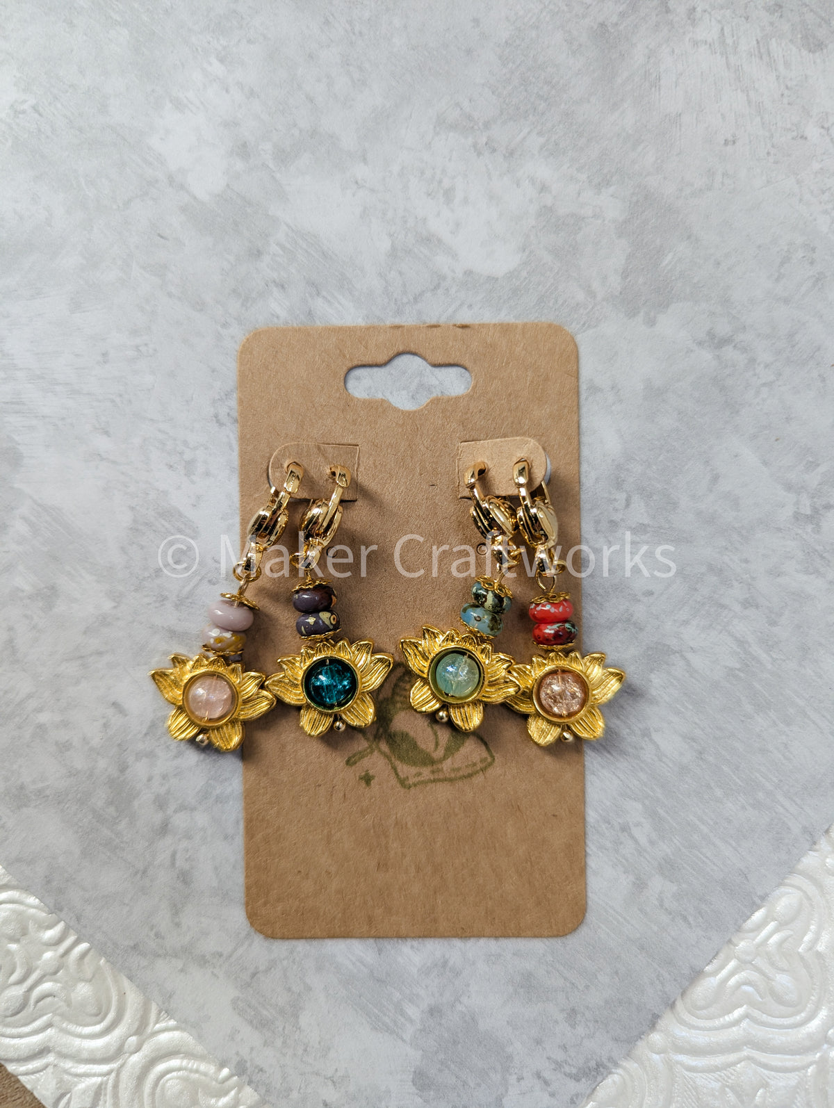 Golden Lotus Pack Stitch Markers