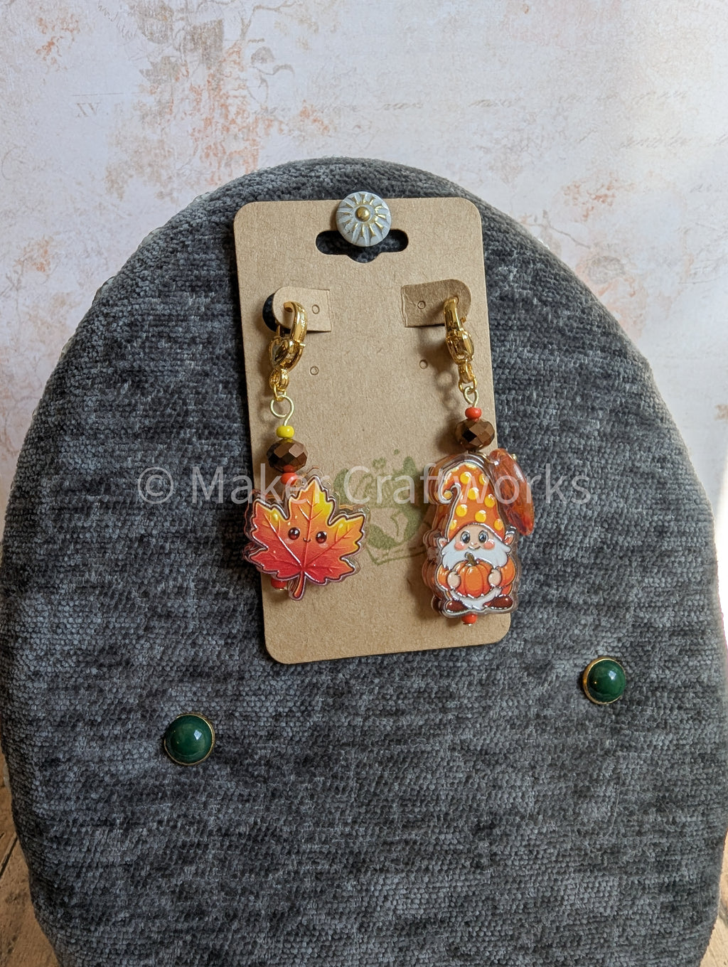 Autumn Gnomie Stitch Marker