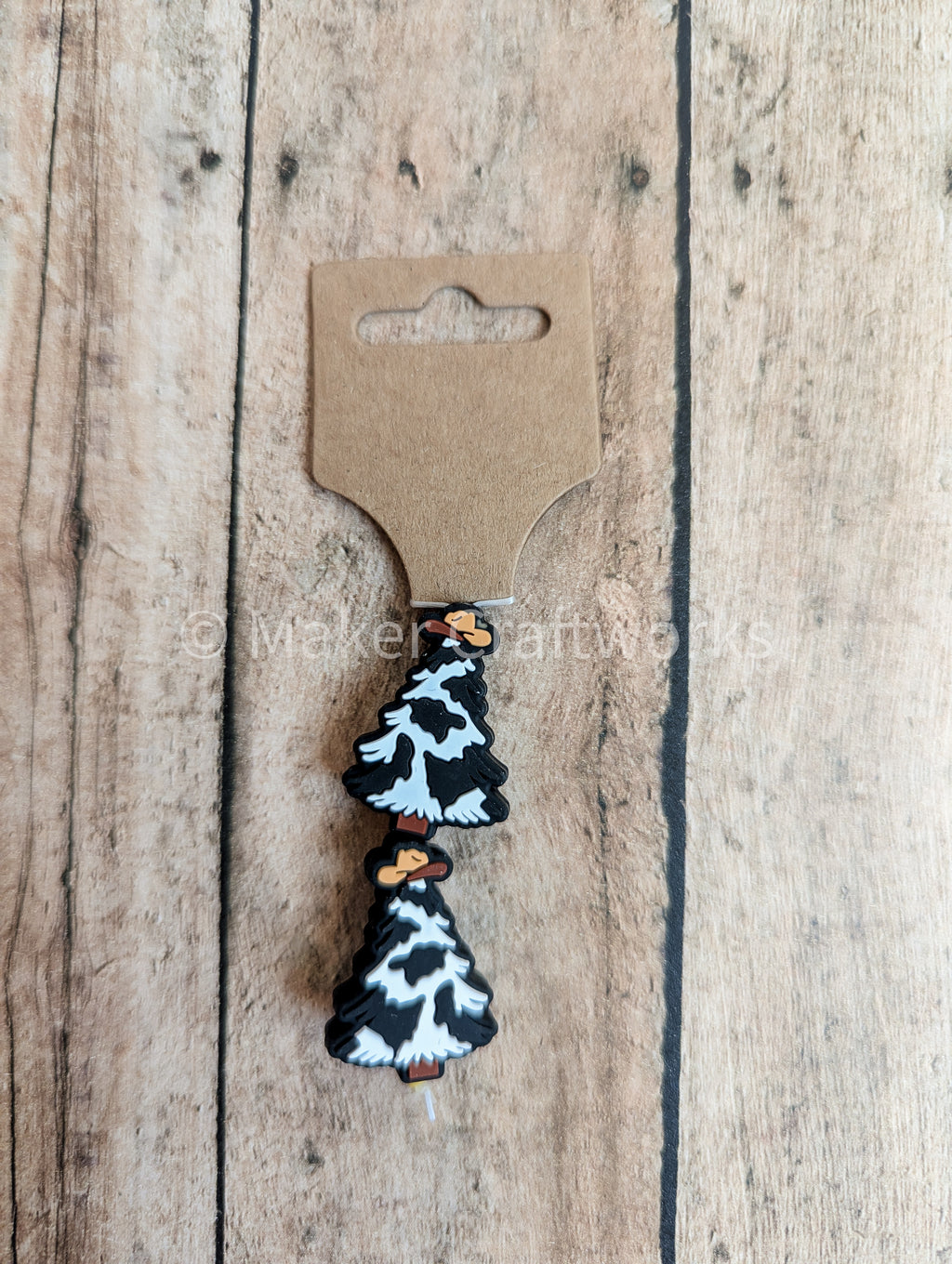 Cow Print Holiday Tree Stitch Stopper
