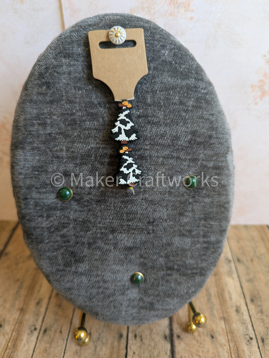 Cow Print Holiday Tree Stitch Stopper